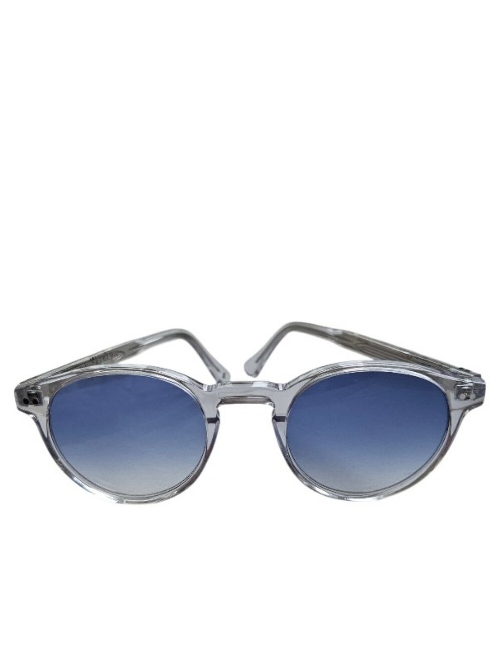 Jimmy Fairly Clear Frame Blue Gradient Lens Sunglasses Unisex